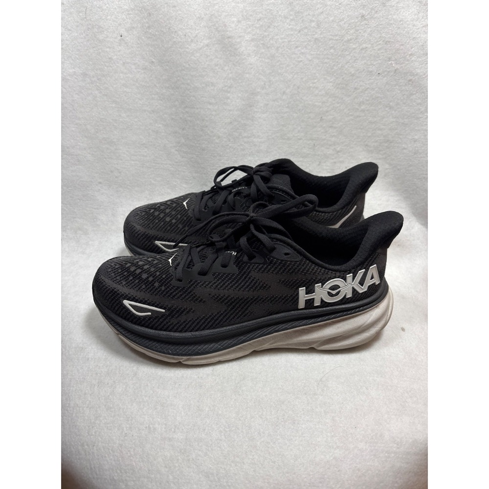 Hoka W Clifton 9 Running Shoes Black Size 8.5B - Picture 4 of 10